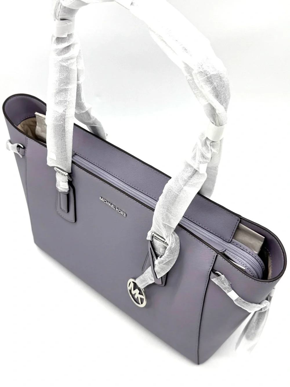 Michael Kors Voyager Large Leather Tote Bag - Lilac